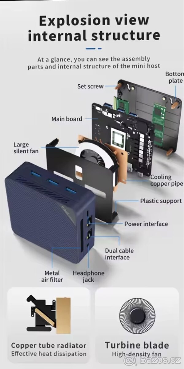 Mini PC Intel N150, 12GB RAM, 512GB SSD, Win11 - 3