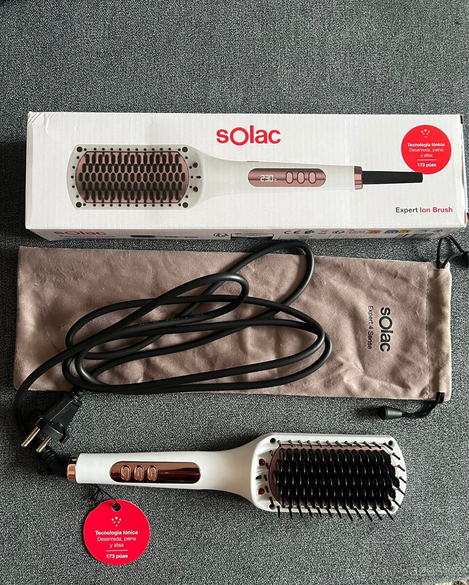Ionizační žehlící kartáč na vlasy Solac - 3