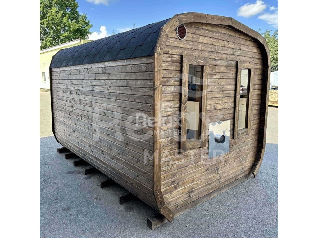 Zahradní finská sauna 4M CUBE s předsíní - 3