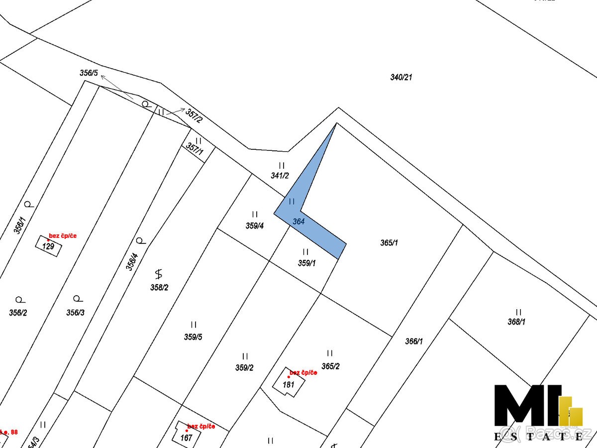 Na prodej pozemek o rozloze 144m2 v obci Třeboutice, Ústecký - 3