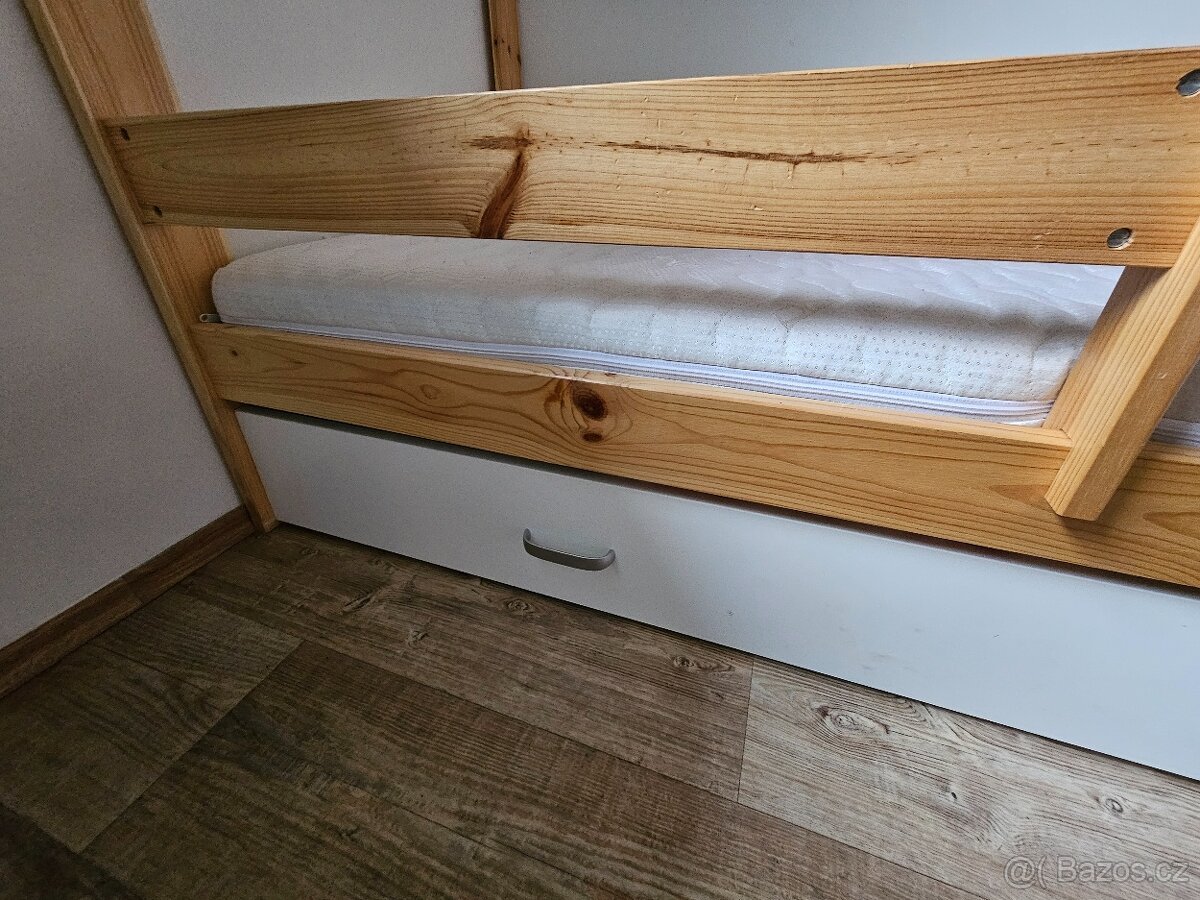 Dětská domečková postel - rošt matrace šuplík - 3