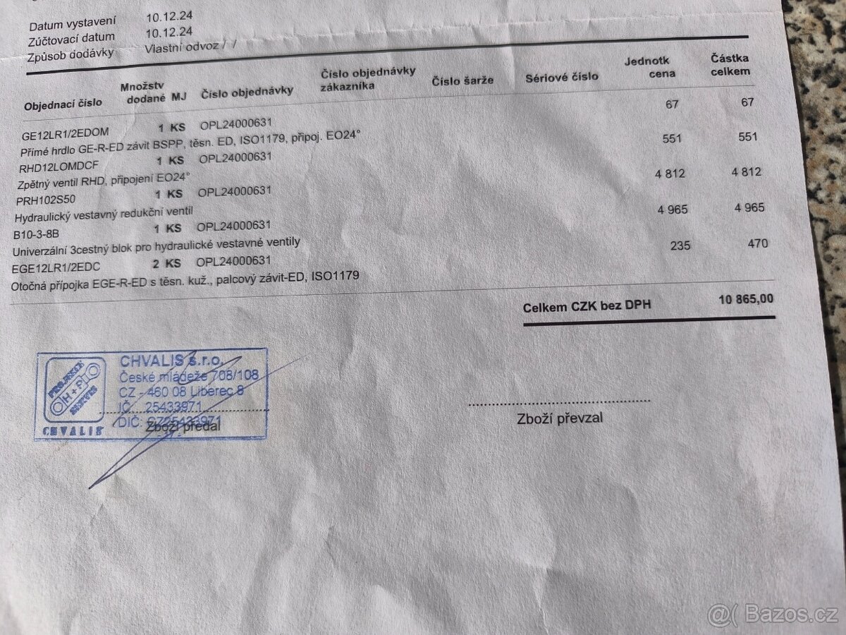 Hydraulický ventil - 3