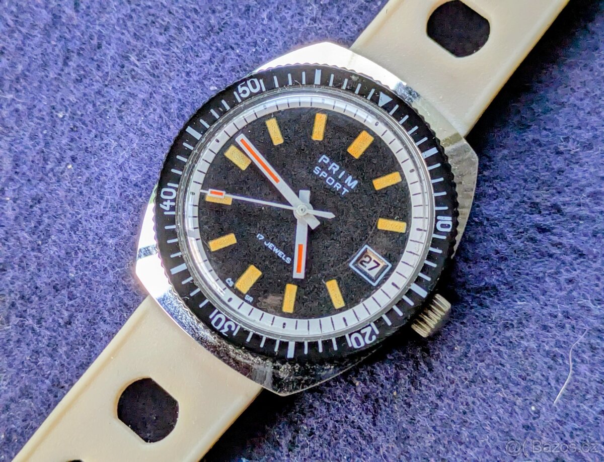 Hodinky PRIM SPORT 2 - 17 JEWELS - KRÁSNÝ STAV - 3