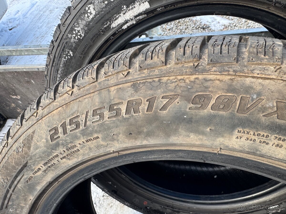Zimní pneu 215/55 r17 vzorek 8mm - 3