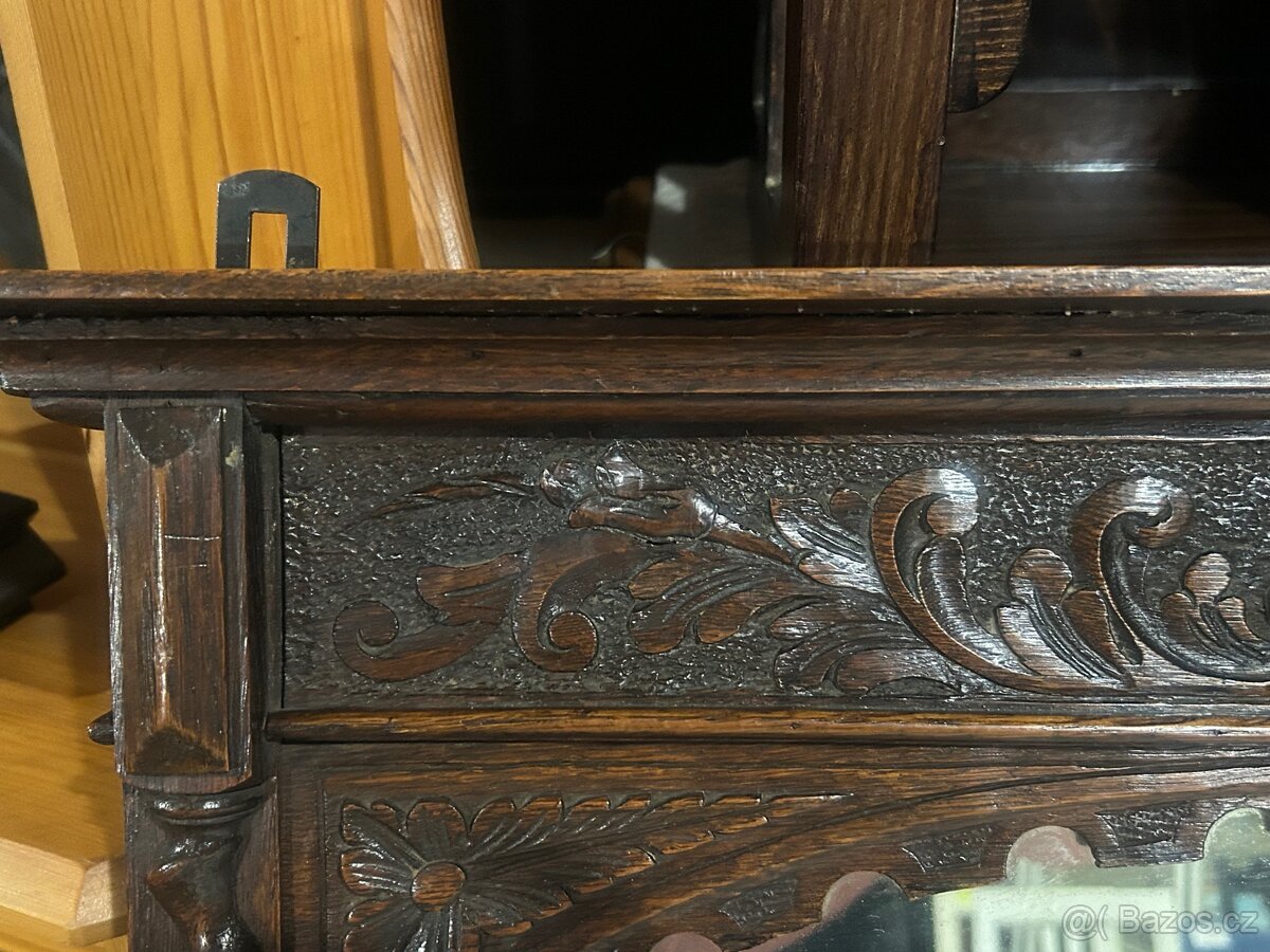 Historické řezbované zrcadlo - 3