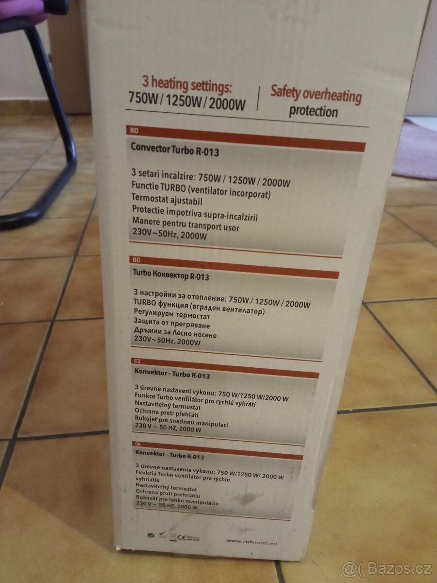 Přímotop Rohnson - nový, vybalený, 2 ks - 3