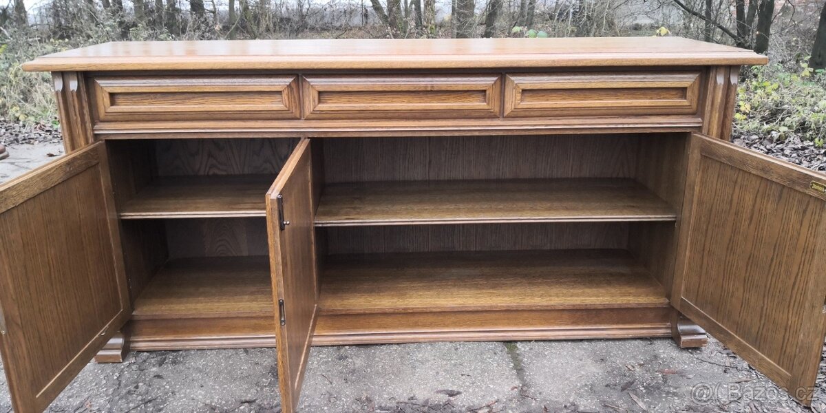 Rustikální masivní dubová komoda - 3