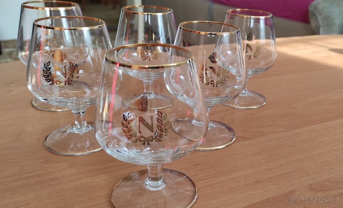 Zdobené skleničky, 6ks - Napoleonky - 3