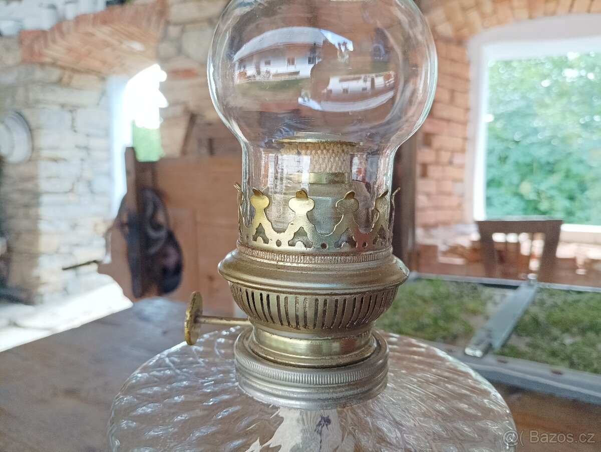 STAROŽITNÁ PETROLEJKA VE STYLU ART NOUVEAU, FRANCIE, 1900 - 3