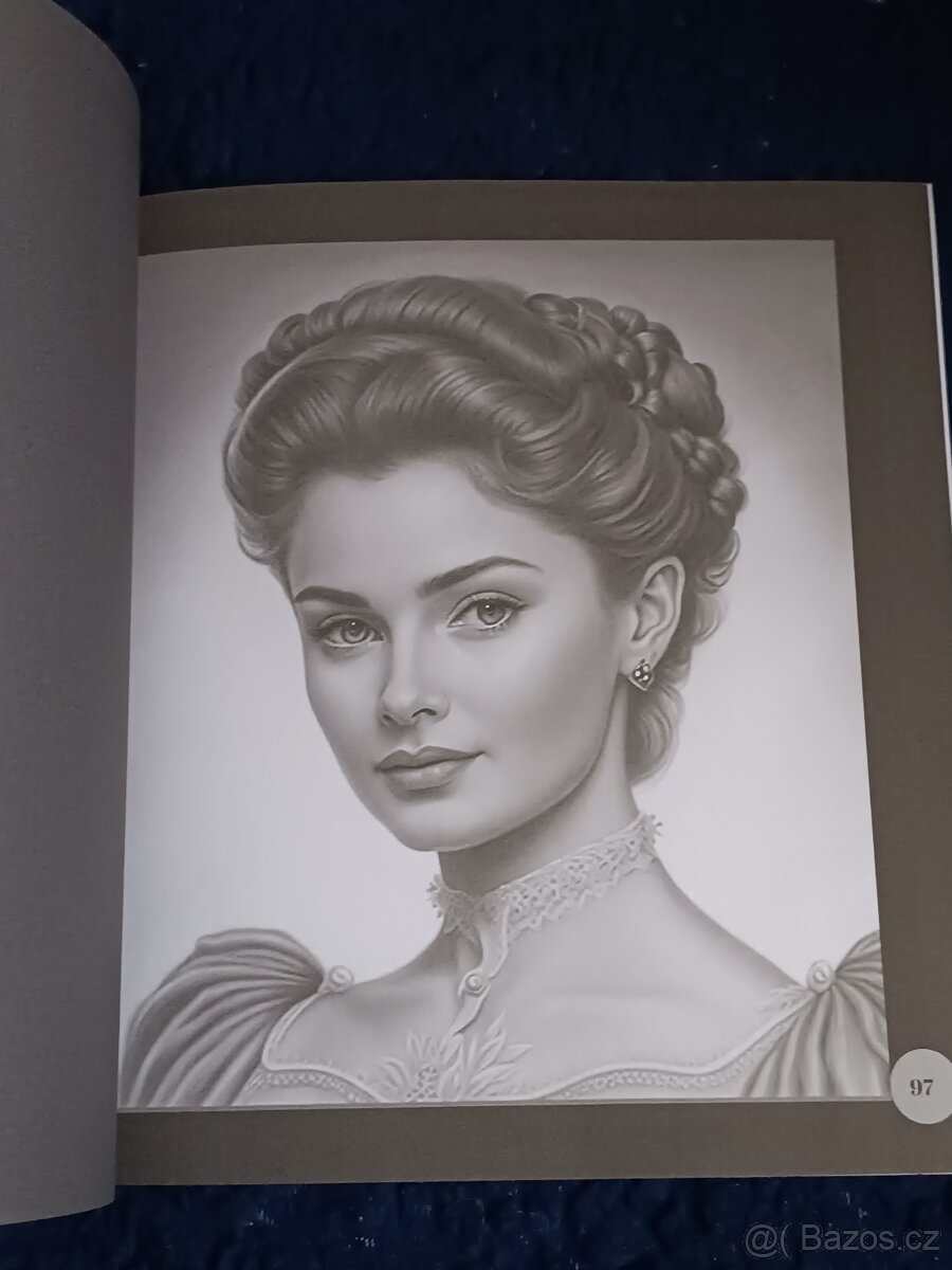 Omalovánky pro dospělé Victorian Ladies-grayscale - 3