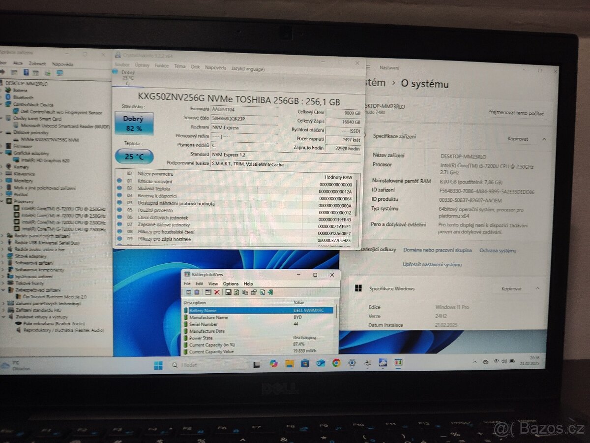 podsvícený Dell 7480,i5-3,5GHz,M.2,Top Baterie - 3