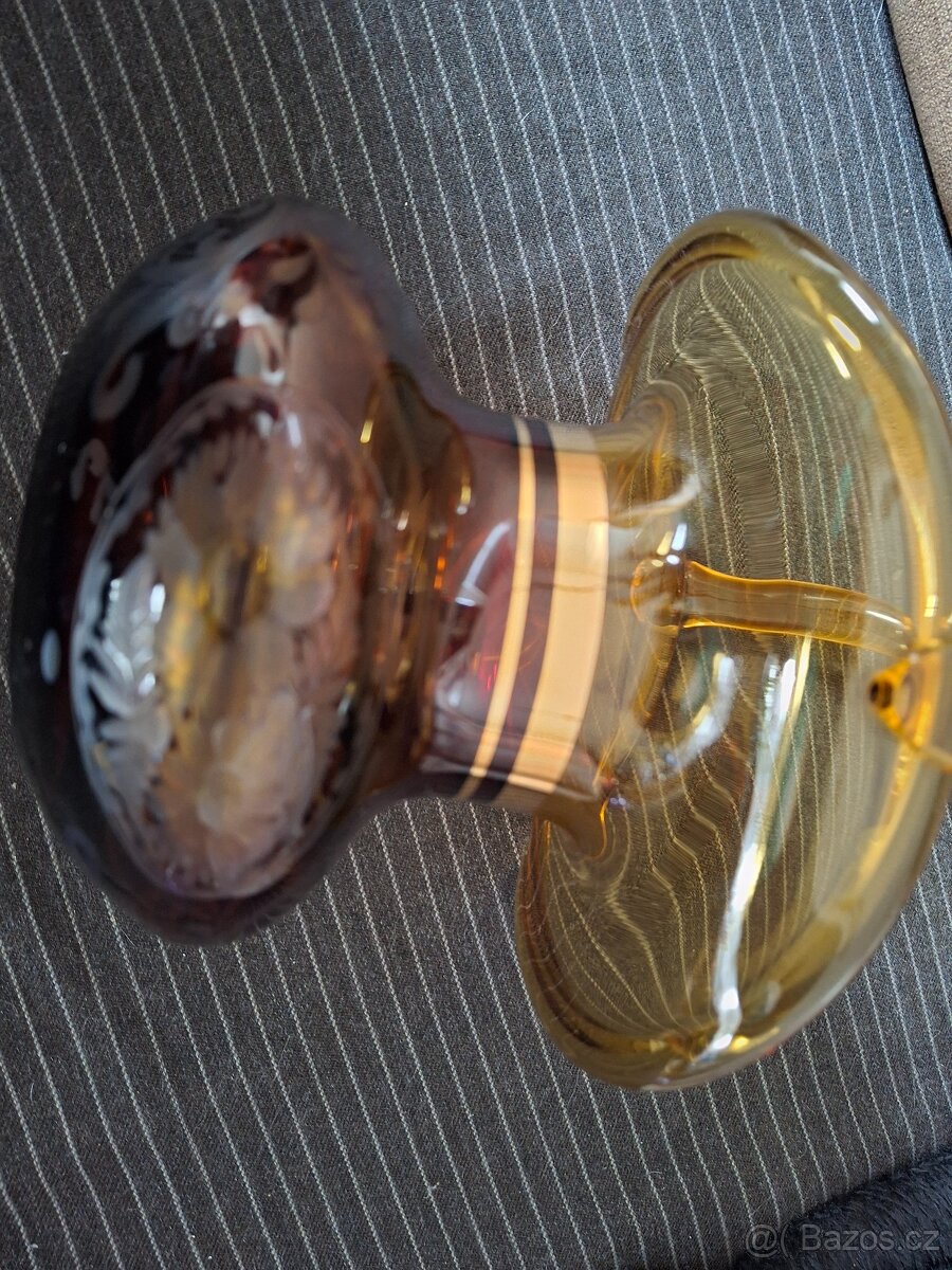 Medový skleněný košík - 3