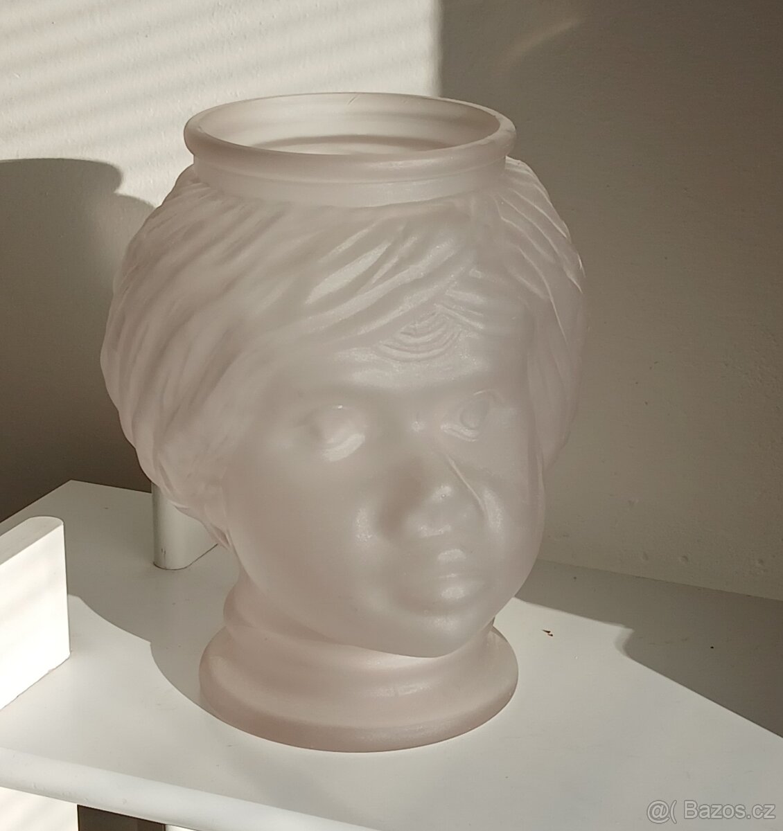 Hlava - skleněná váza - 3