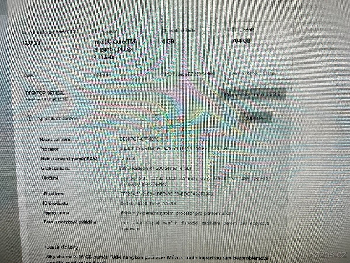 Prodám HP Elite 7300 Series MT - 3