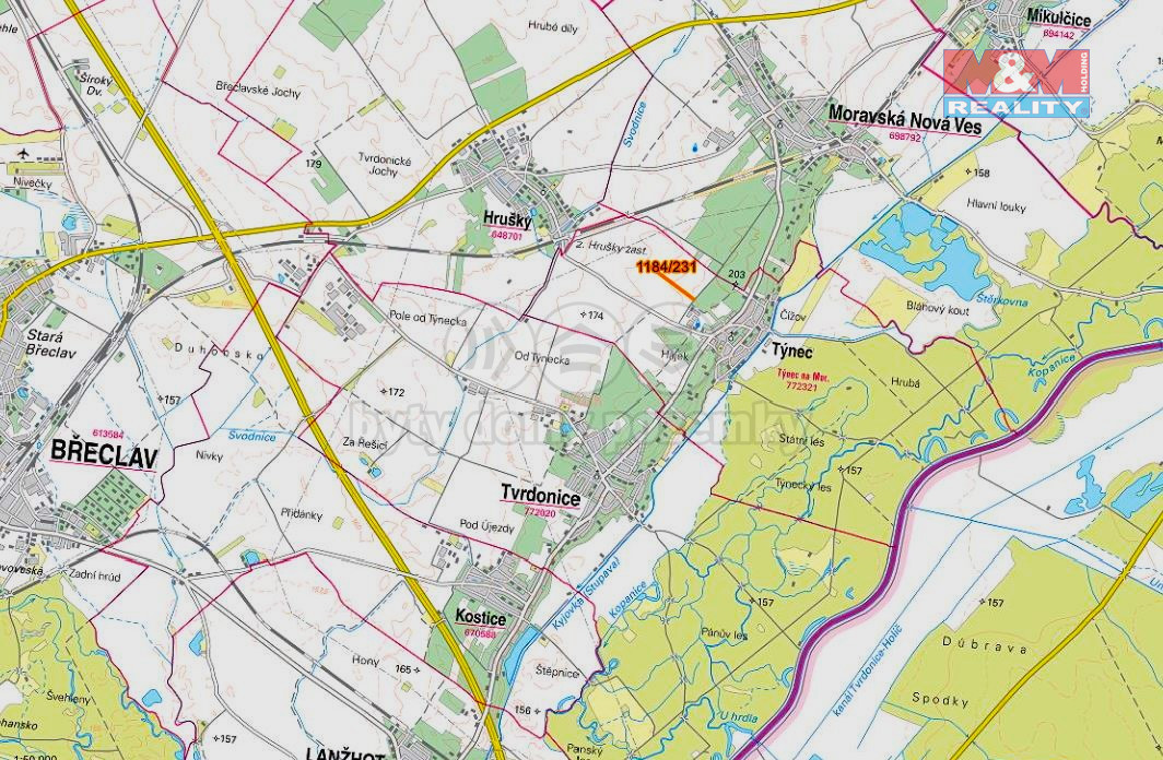 Prodej pole, 786 m², Týnec na Moravě - 3