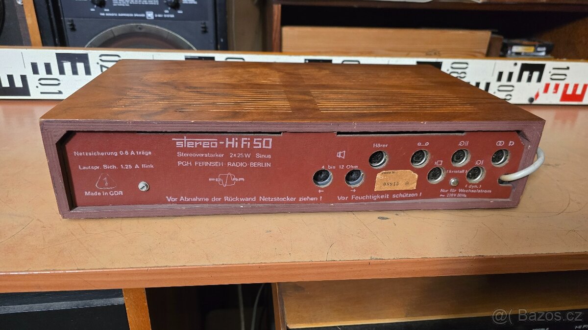 FERA stereo HIFI 50 - krásný zesilovač cca r. 1972 - 3