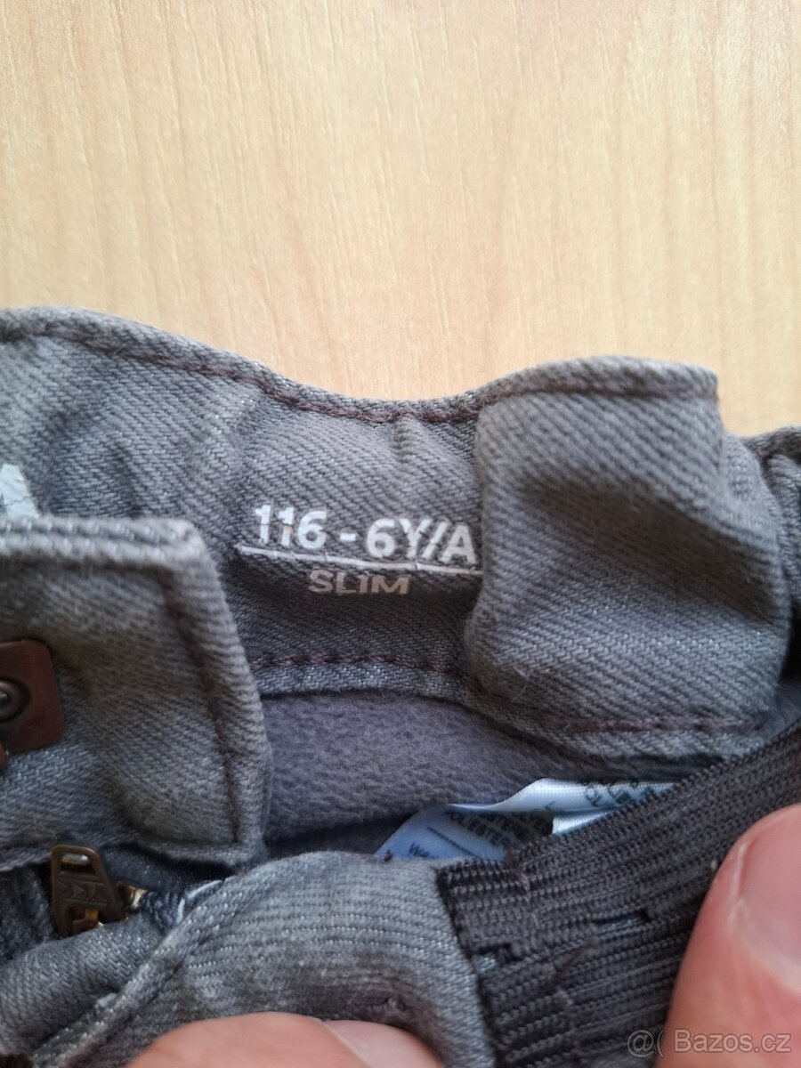Dětské džíny na zimu velikost 116 (5-6 let) - 3