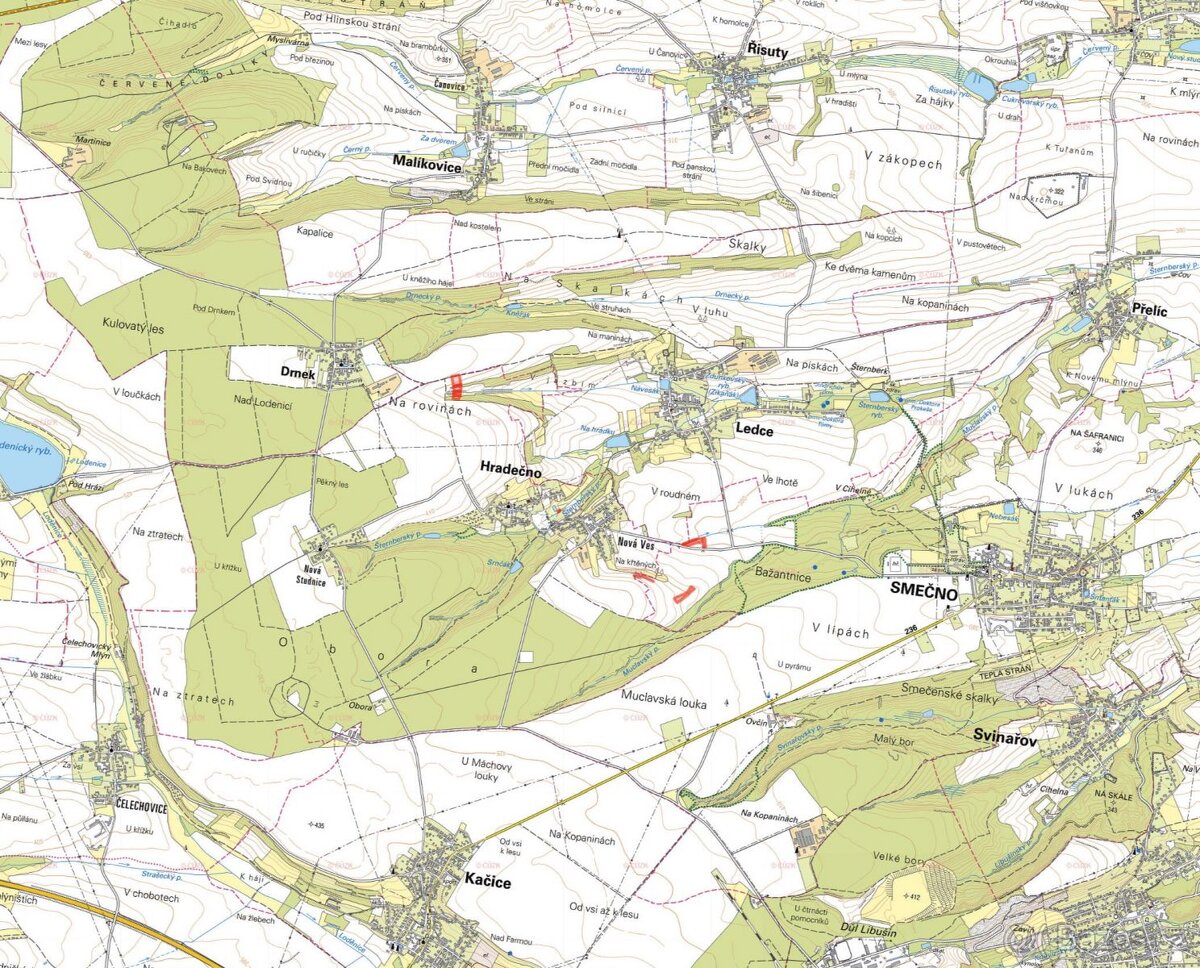 Zemědělská půda, prodej, Hradečno, Kladno - 3