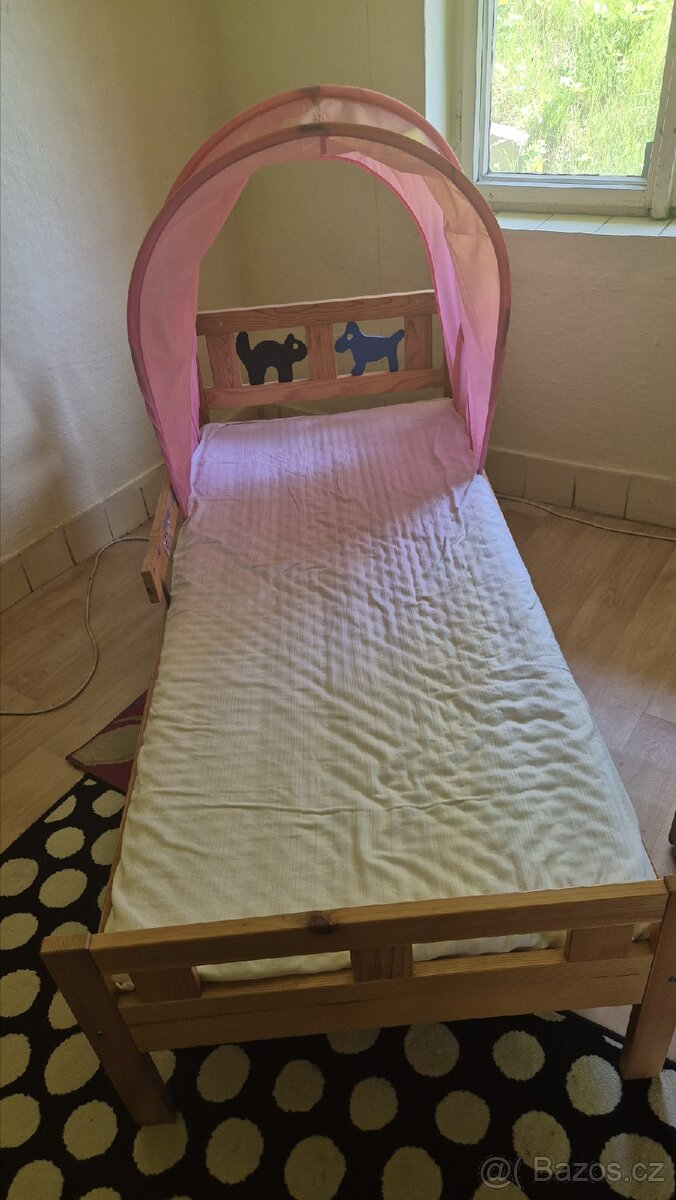 Dětská postýlka 160x80 včetně baldachýnu - 3