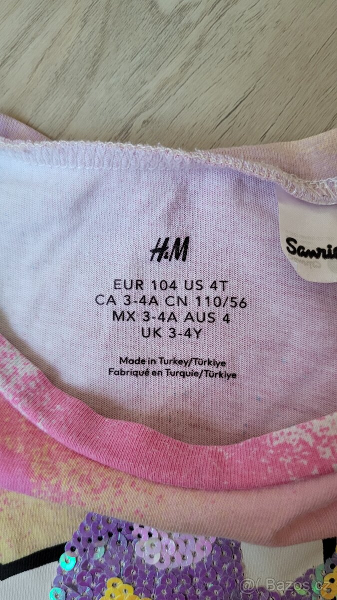 Dětské tričko Hello Kitty s flitry, vel. 104 - 3