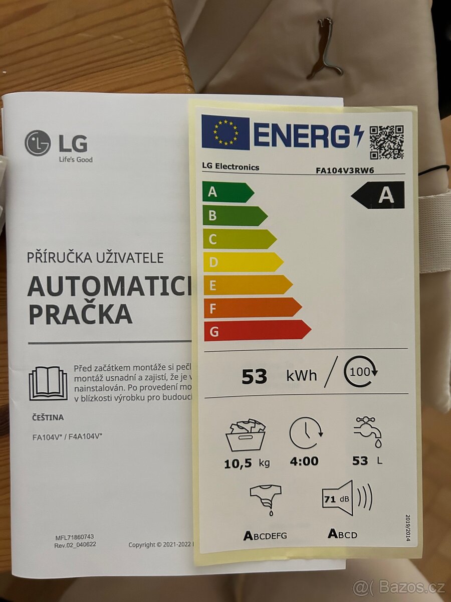 LG Washing Machine / Pračka (10,5kg) - 3