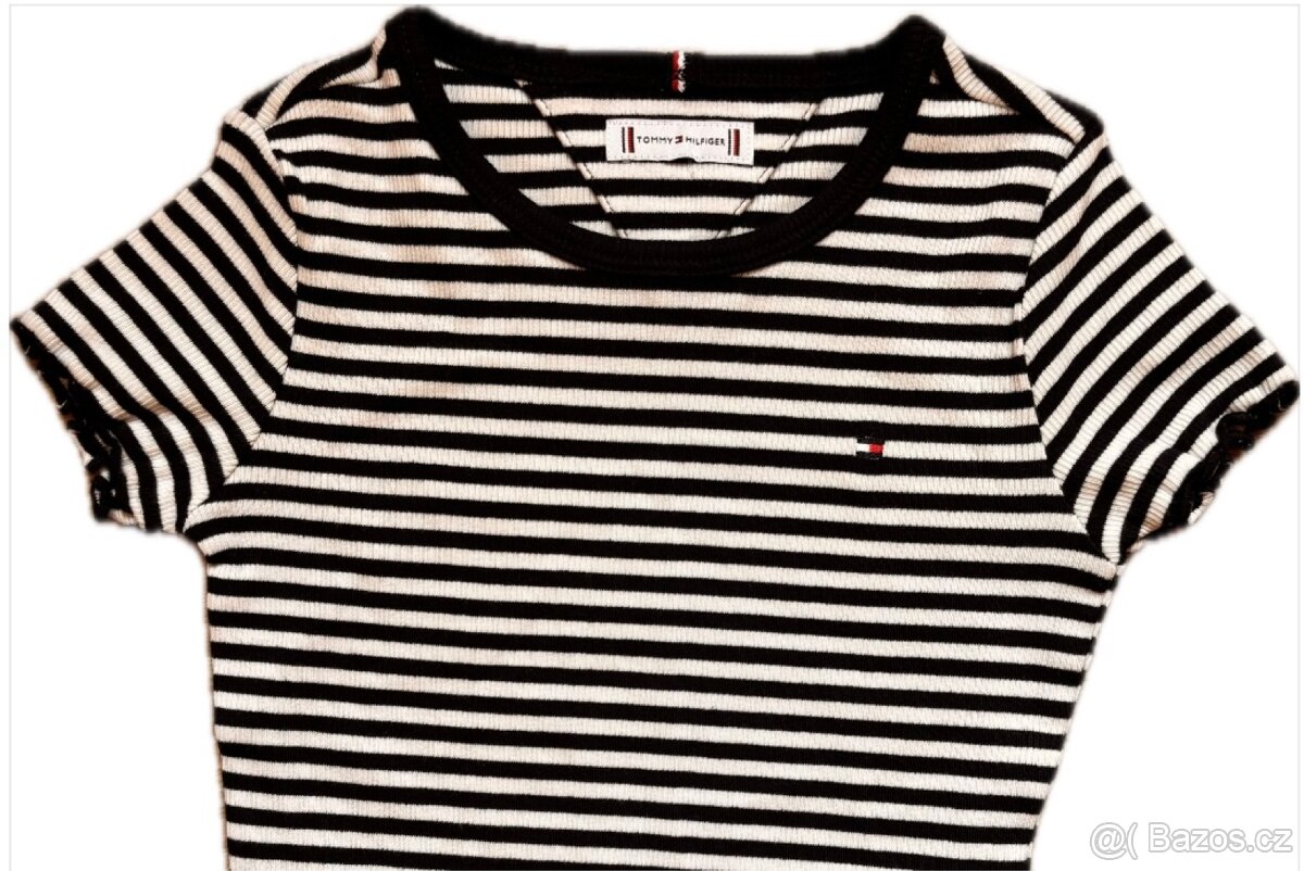 Krásné holčičí žebrované tričko Tommy Hilfiger vel.86/92 - 3