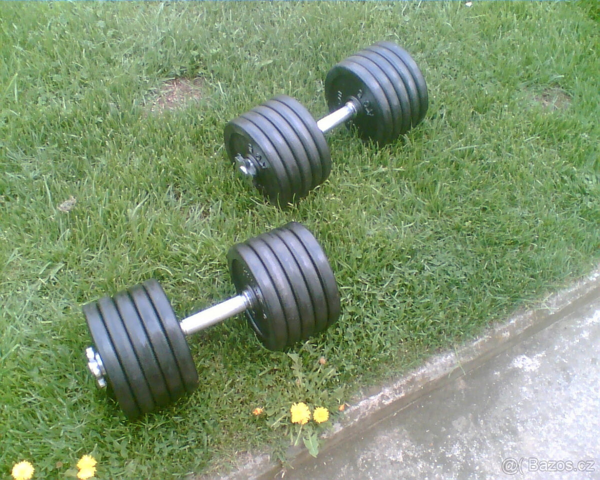 Jednoručky činky 2x53kg za 6490,- NOVÉ - 3