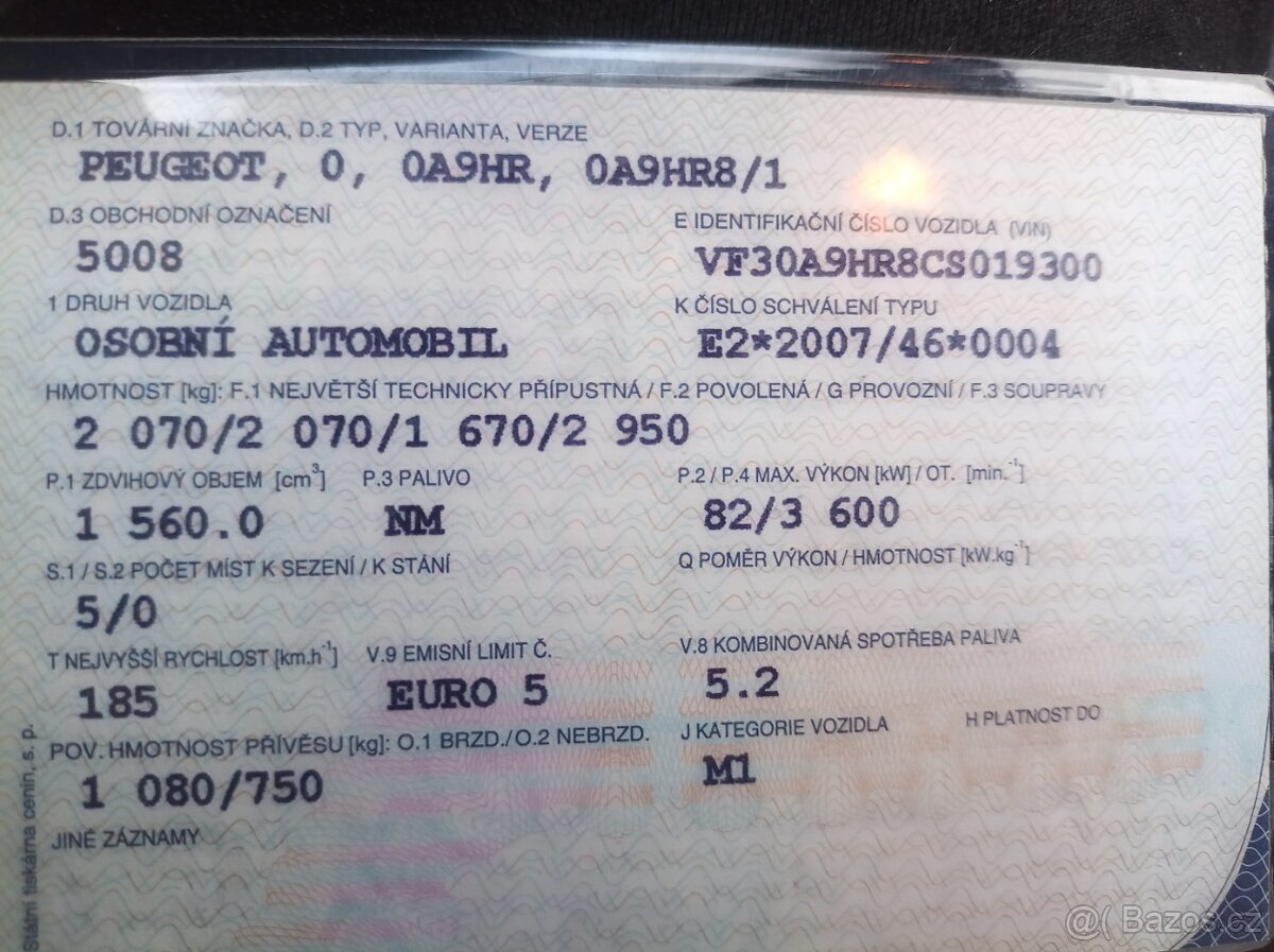 Prodám Peugeot 5008 1,6 HDI. R.v.1012 - 3