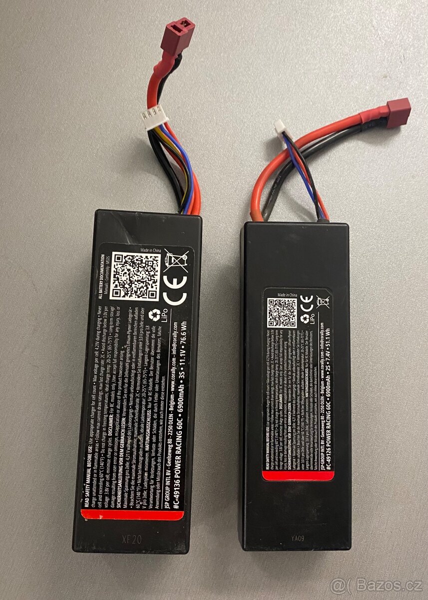 Dvě baterie pro RC modely konektor T-Dean - 3