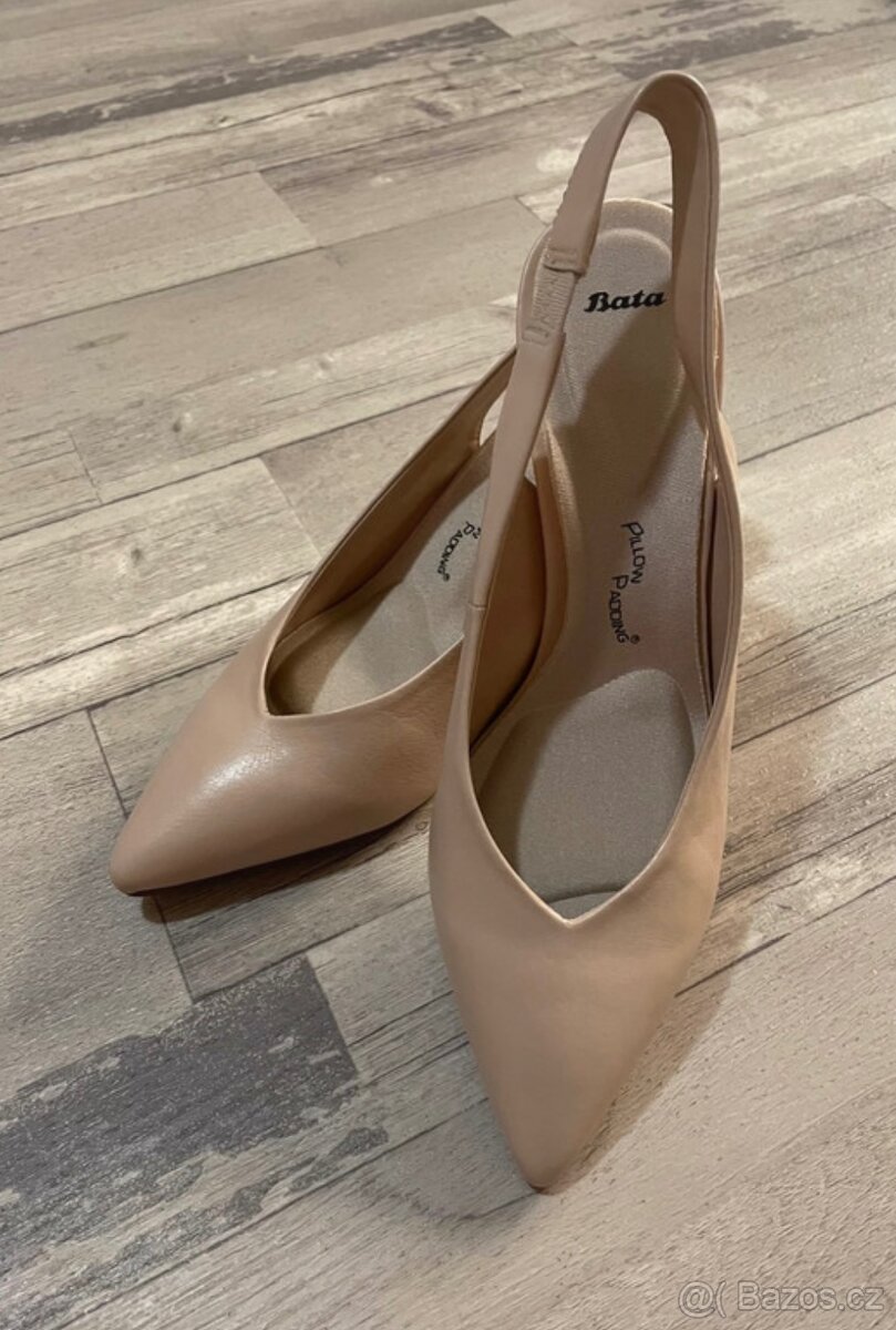krémové lodičky značky Baťa - 3