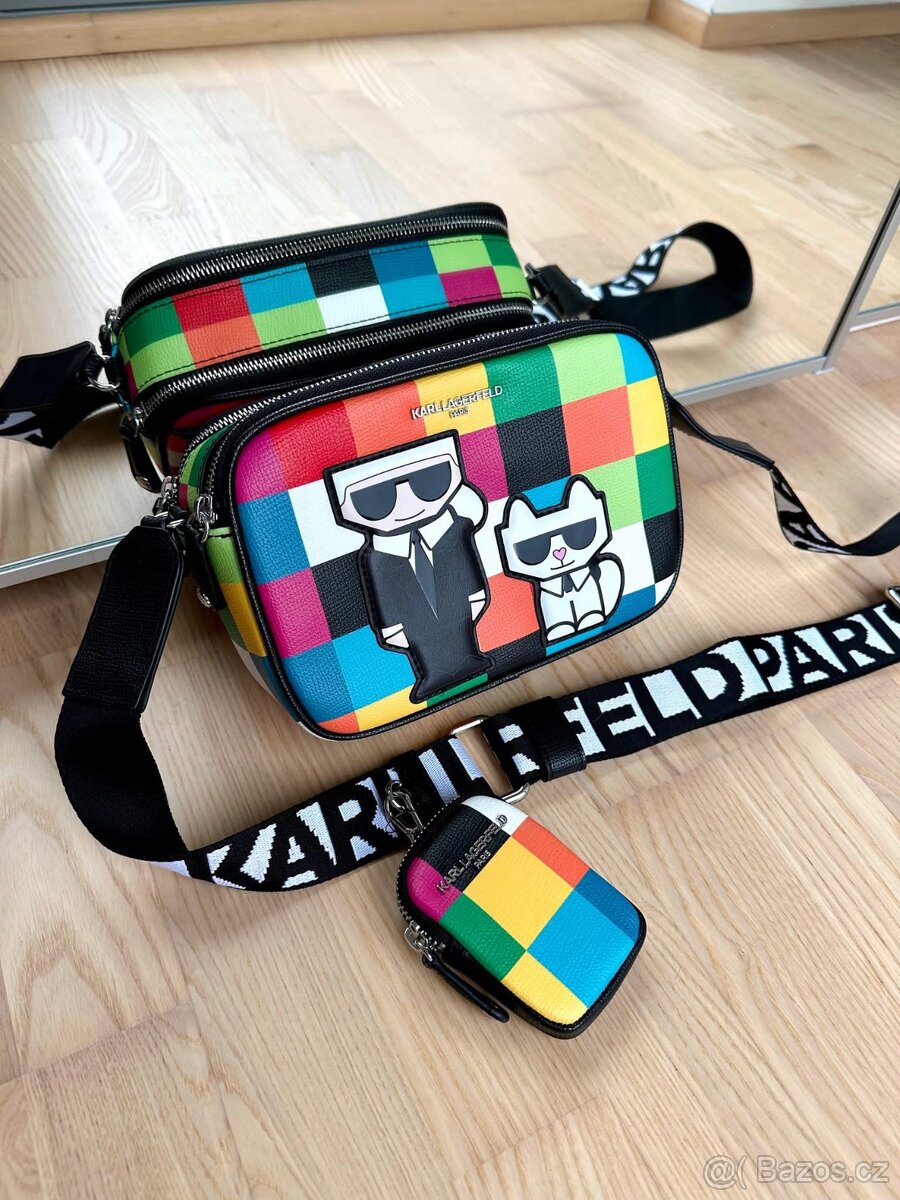 KOSTIČKOVÁ CROSSBODY KABELKA KARL LAGERFELD 1 - 3