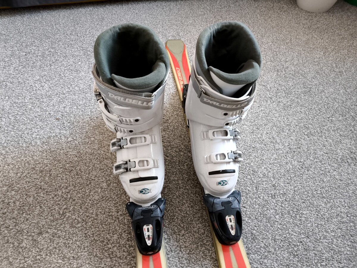 Lyže 150 cm plus boty č.5, dětská velikost - 3