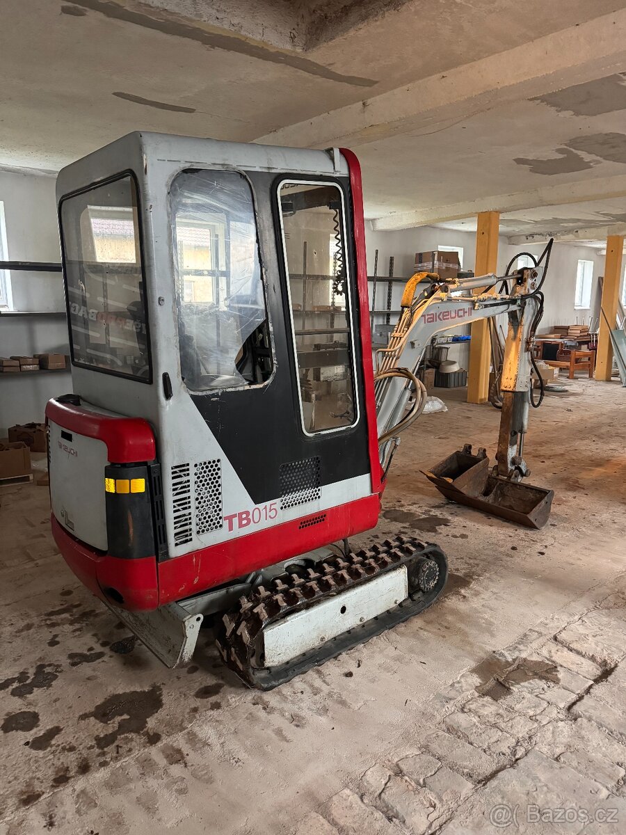 Minibagr Takeuchi TB015 2001 2x lzice Teleskop - 3