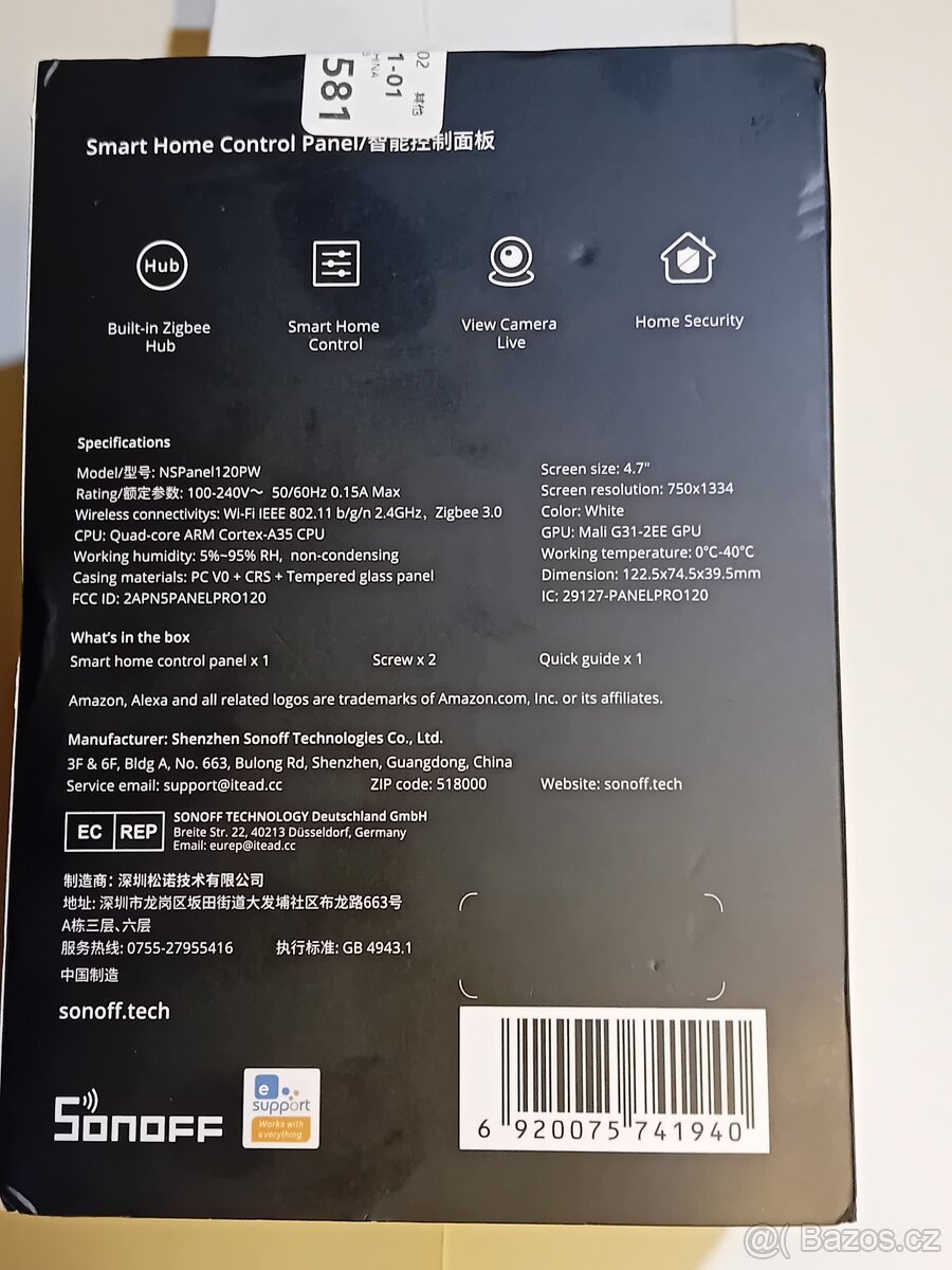 Sonoff NSPanel Pro – nový, nerozbalený - 3