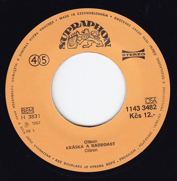 Citron – Kráska a Radegast / Zase dál (SP) - 3