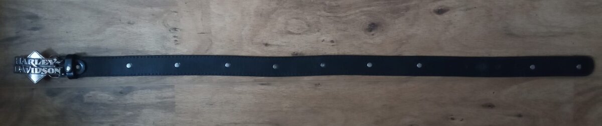 Kožený pásek s přezkou Harley Davidson - 3