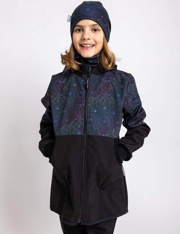 ☘️ SOFTSHELLOVÝ KABÁT Unuo MANDALA s fleecem vel. 128/134 - 3