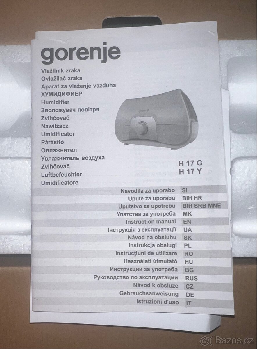 ultrazvukový zvlhčovač vzduchu Gorenje - 3