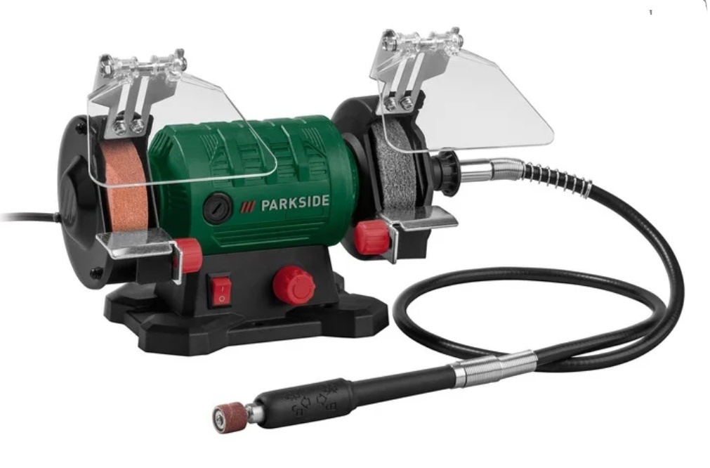 Elektrická dvou kotouč. bruska s ohebnou hřídelí Parkside - 3