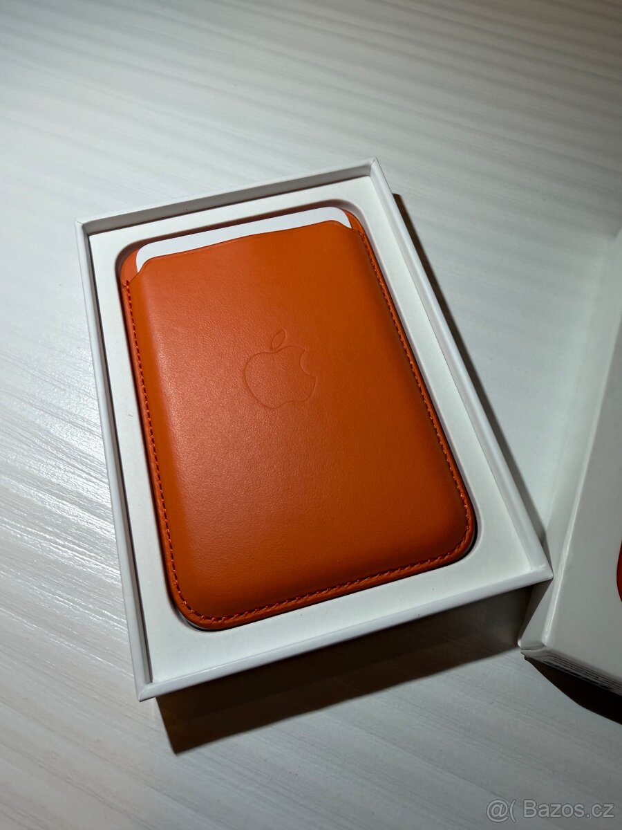 iPhone Leather Wallet ORANGE Find My 17Pro /Pro Max - 3