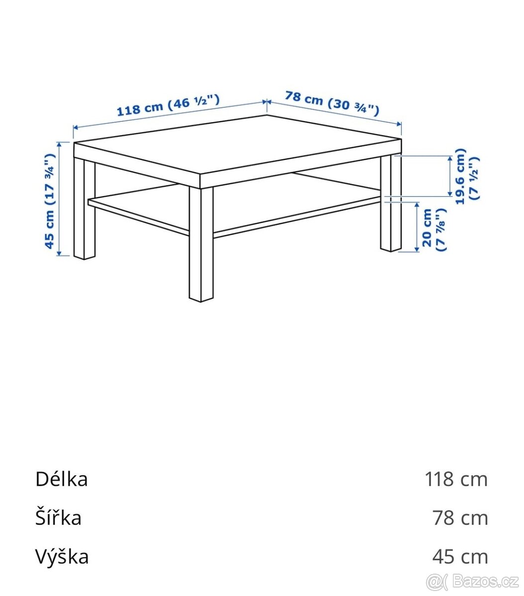 Konferenční stolek lack ikea - 3