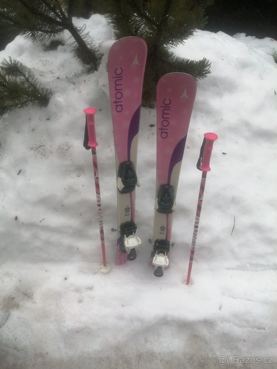 lyže atomic 90 + hůlky - 3