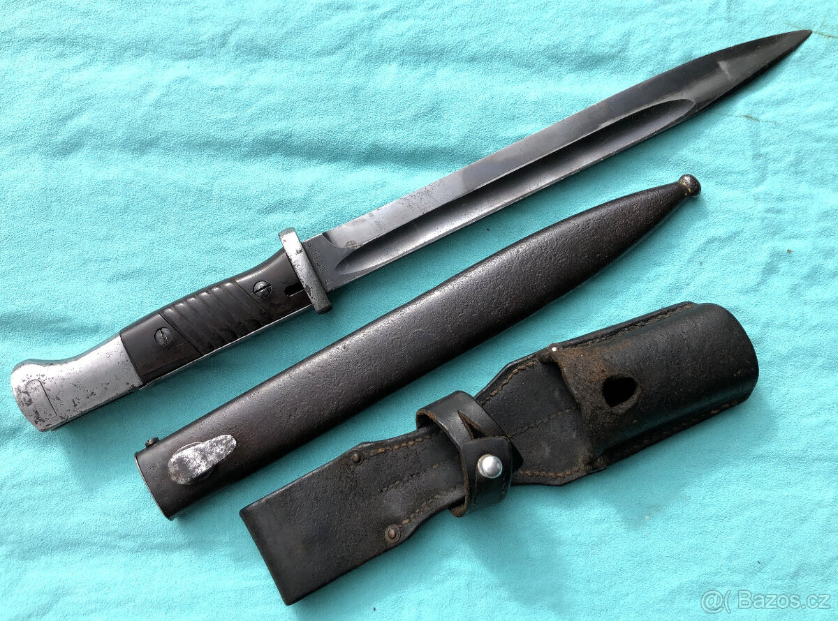 Německý bodák Mauser K98 – značený komplet (2. sv. válka) - 3