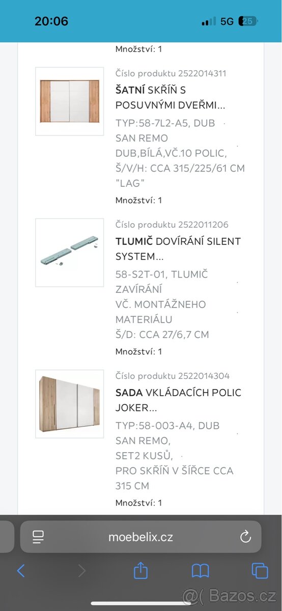 Obytná šatní skříň s posuvnými dveřmi JOKER,šířka 315cm - 3