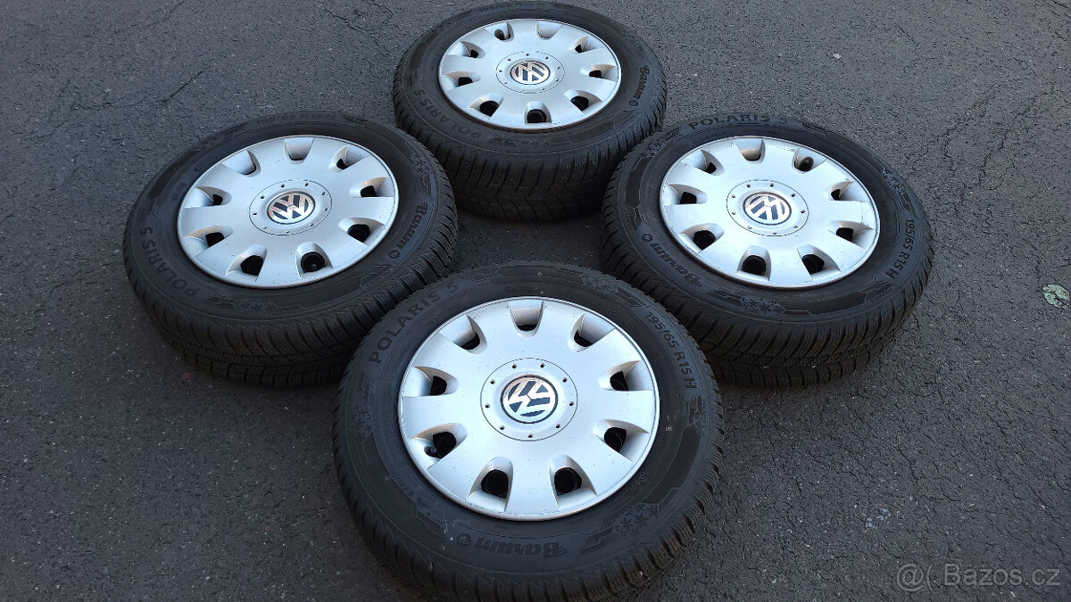 Téměř NEJETÁ zimní kola 15" 5x112 Caddy,Golf,Touran - 3