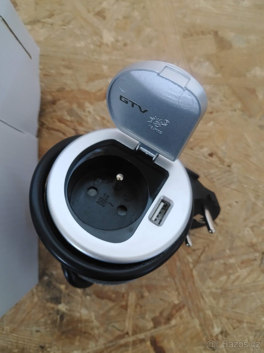 NABÍJEČKA MINI výsuvná zásuvka do stolu + USB - 3