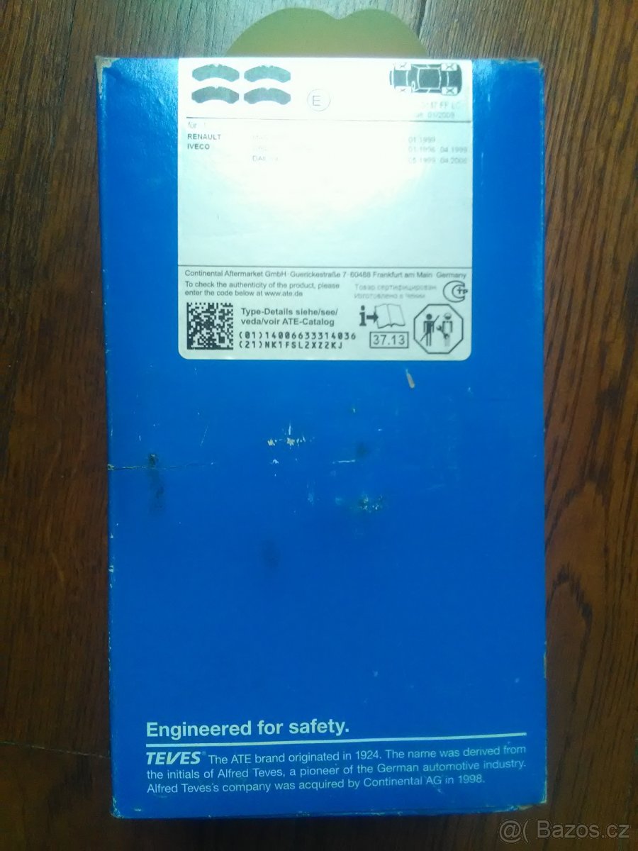 Desky brzdové ATE Renault Mascott + Iveco Daily - 3