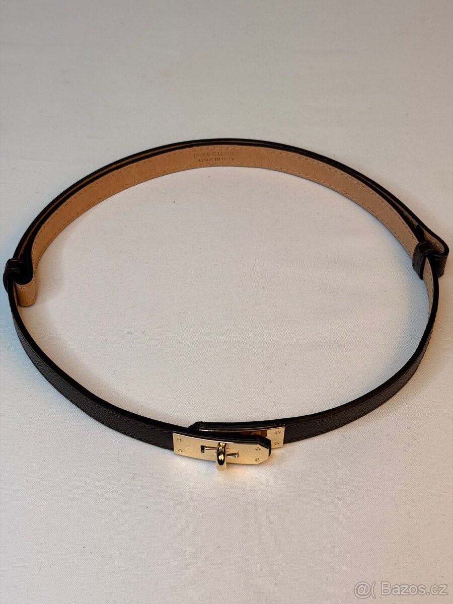 Nový kožený nastavitelný pasek vyrobený v Itálii - 3