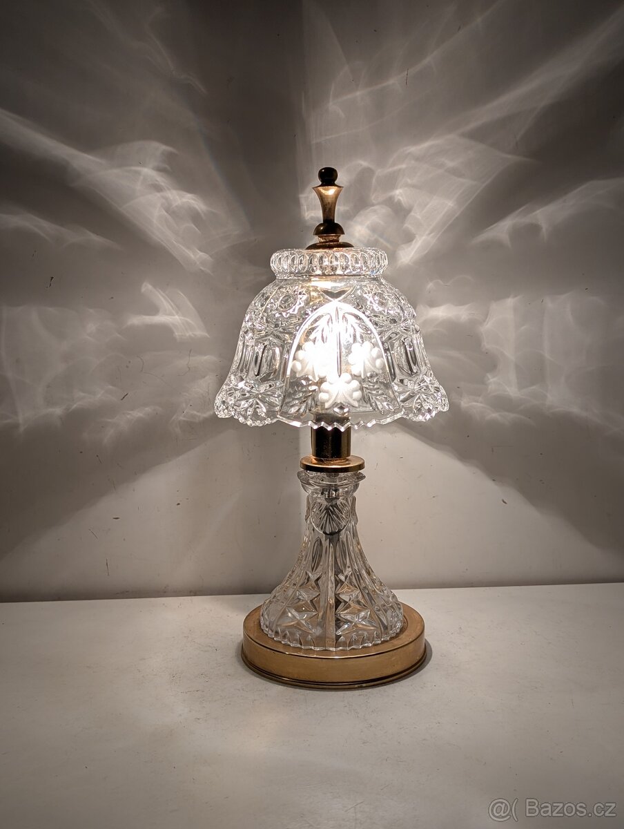 pěkná skleněná lampa, stolní lampička - 3
