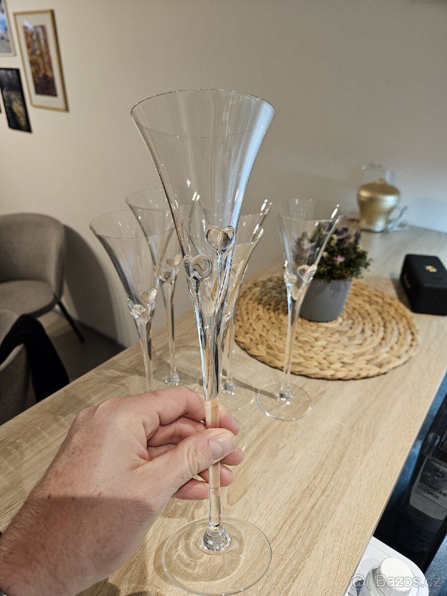 Skleničky na sekt ruční práce - 3